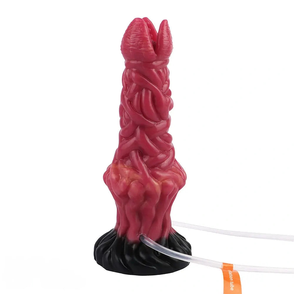 8.03in Ejaculating Inflatable Big Silicone Soft Fantasy Creature Dildo