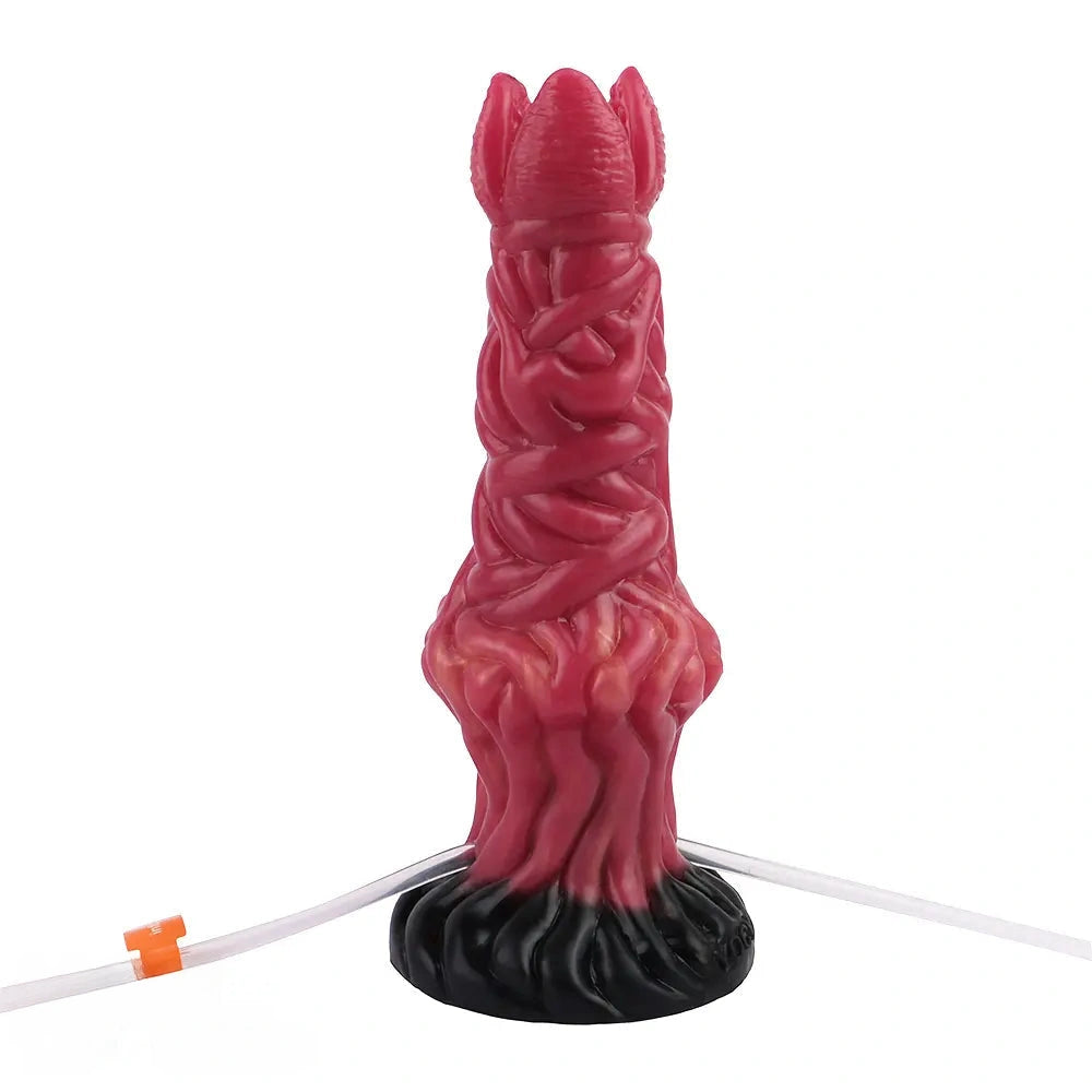 8.03in Ejaculating Inflatable Big Silicone Soft Fantasy Creature Dildo