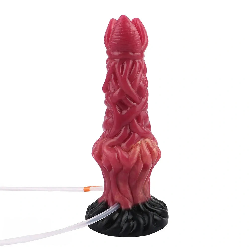 8.03in Ejaculating Inflatable Big Silicone Soft Fantasy Creature Dildo