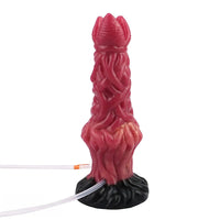 8.03in Ejaculating Inflatable Big Silicone Soft Fantasy Creature Dildo