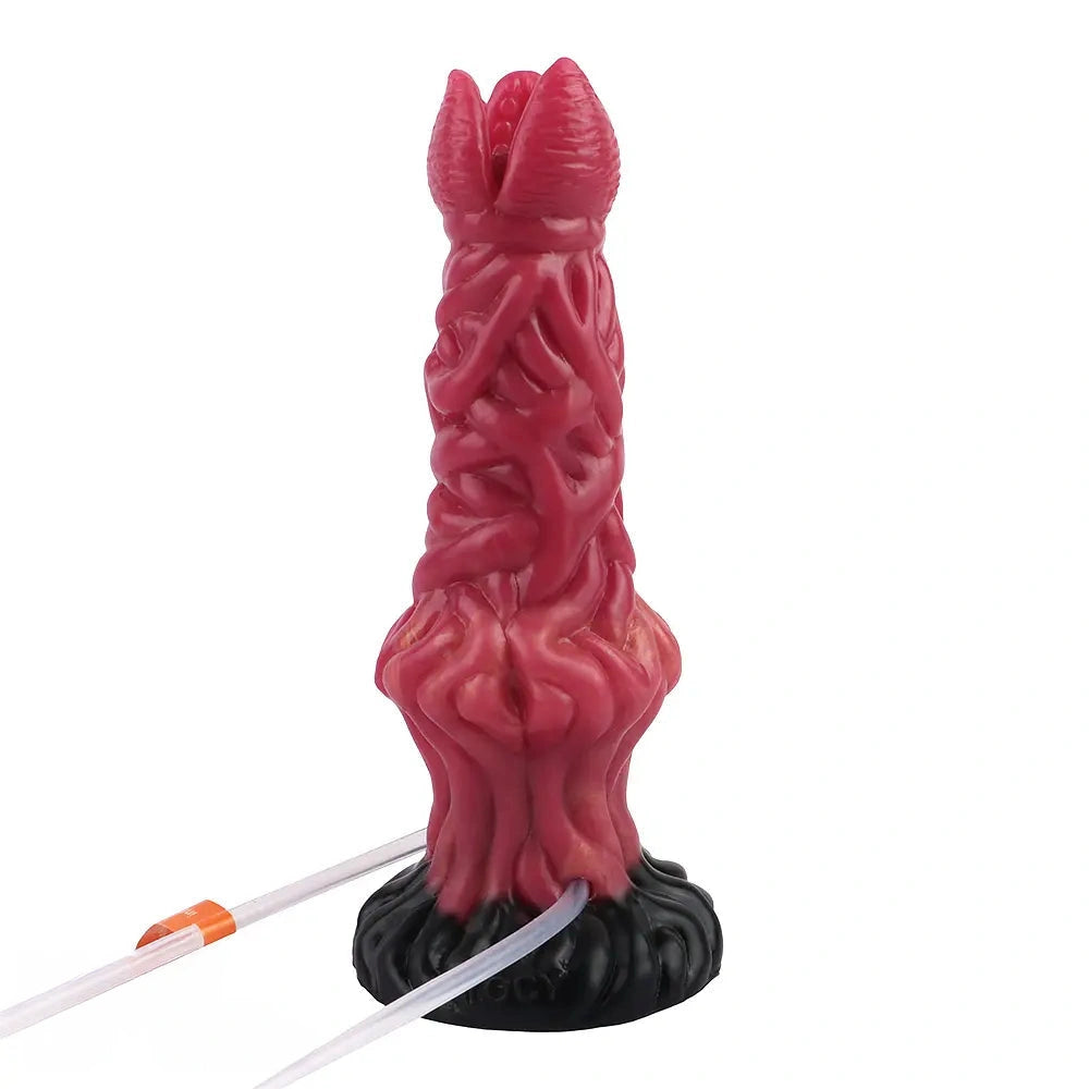 8.03in Ejaculating Inflatable Big Silicone Soft Fantasy Creature Dildo