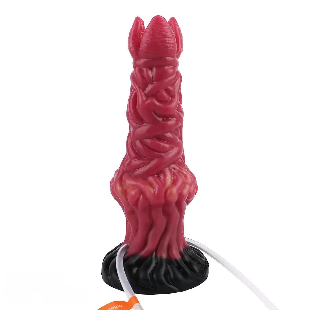 8.03in Ejaculating Inflatable Big Silicone Soft Fantasy Creature Dildo