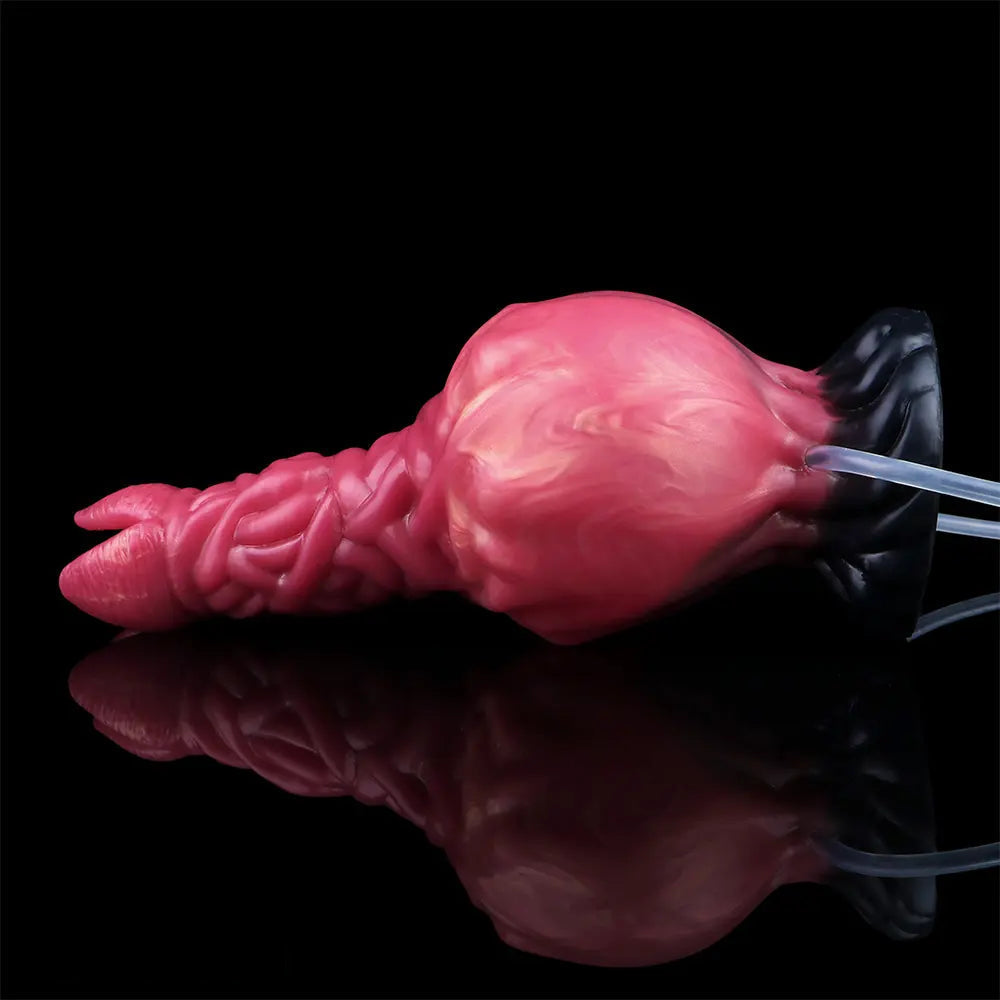 8.03in Ejaculating Inflatable Big Silicone Soft Fantasy Creature Dildo