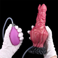 8.03in Ejaculating Inflatable Big Silicone Soft Fantasy Creature Dildo