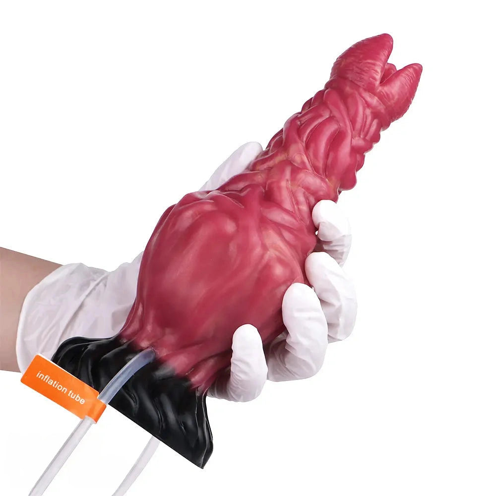8.03in Ejaculating Inflatable Big Silicone Soft Fantasy Creature Dildo
