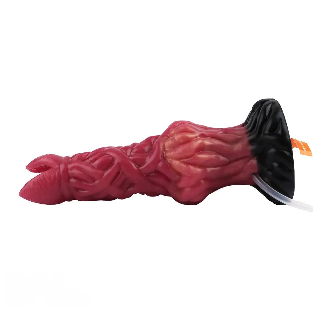 8.03in Ejaculating Inflatable Big Silicone Soft Fantasy Creature Dildo