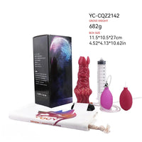 8.03in Ejaculating Inflatable Big Silicone Soft Fantasy Creature Dildo