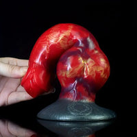 8.03in Fantasy Big Dog Knot Silicone Soft Dildo For G-Spot Stimulation