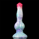 8.03in Fantasy Big Dog Knot Silicone Soft Dildo For G-Spot Stimulation