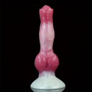 8.03in Fantasy Big Dog Knot Silicone Soft Dildo For G-Spot Stimulation