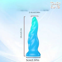 8.03in Fantasy Shaped Anal Plug Love Heart Liquid Silicone Dildo For Beginners