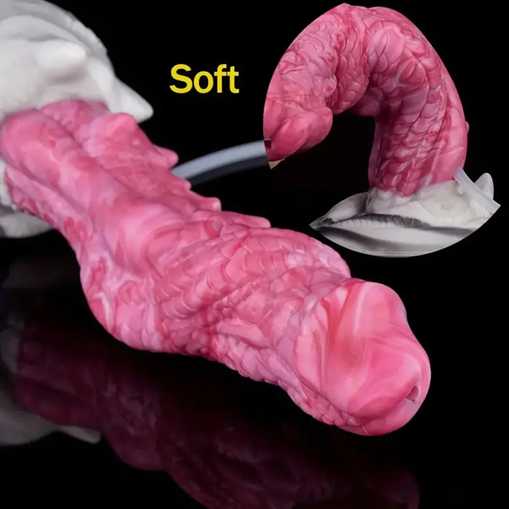 8.03in Realistic Animal Alien Dragon Ejaculating Silicone G-spot Dildo