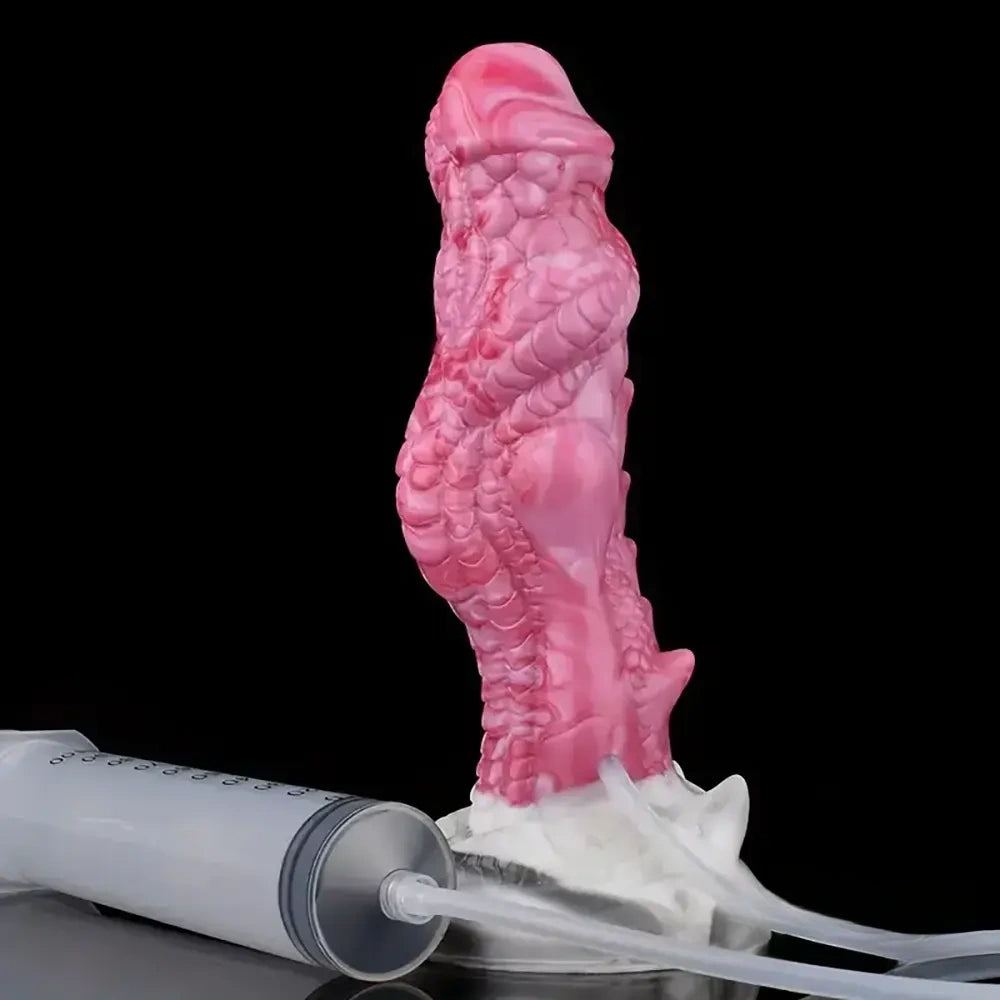8.03in Realistic Animal Alien Dragon Ejaculating Silicone G-spot Dildo