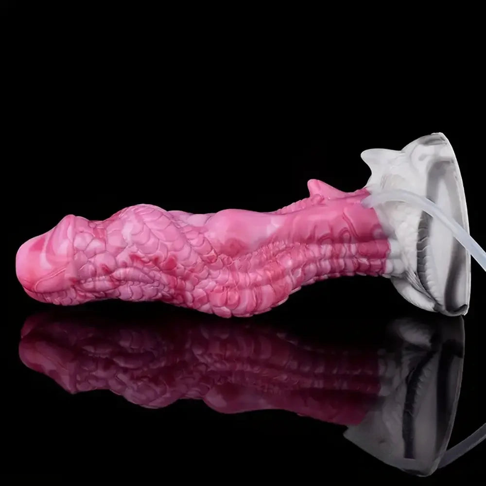 8.03in Realistic Animal Alien Dragon Ejaculating Silicone G-spot Dildo