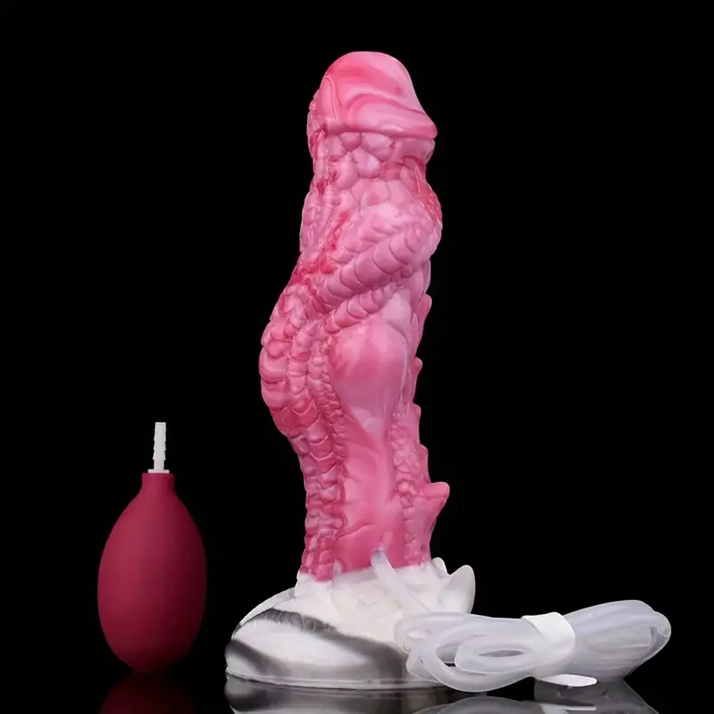 8.03in Realistic Animal Alien Dragon Ejaculating Silicone G-spot Dildo