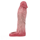 8.03in Realistic Blue Veins Hollow Dildo Cock Sleeve With Soft Cock Ring