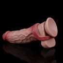 8.03in Realistic Blue Veins Hollow Dildo Cock Sleeve With Soft Cock Ring