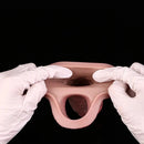 8.03in Realistic Blue Veins Hollow Dildo Cock Sleeve With Soft Cock Ring