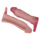8.03in Realistic Blue Veins Hollow Dildo Cock Sleeve With Soft Cock Ring