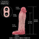 8.03in Realistic Blue Veins Hollow Dildo Cock Sleeve With Soft Cock Ring