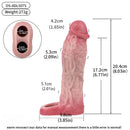 8.03in Realistic Blue Veins Hollow Dildo Cock Sleeve With Soft Cock Ring