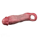 8.03in Realistic Blue Veins Hollow Dildo Cock Sleeve With Soft Cock Ring