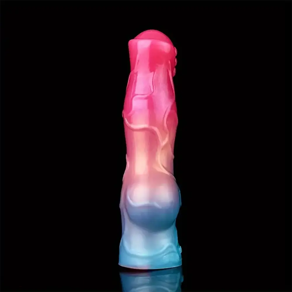 8.03in Silicone Soft Big Animal Dog Knot Dildo Sleeve Hollow Enhancer