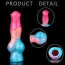 8.03in Silicone Soft Big Animal Dog Knot Dildo Sleeve Hollow Enhancer