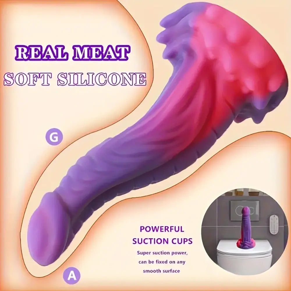8.07in Fantasy Monster Silicone Soft Big Dildo For Intense Pleasure