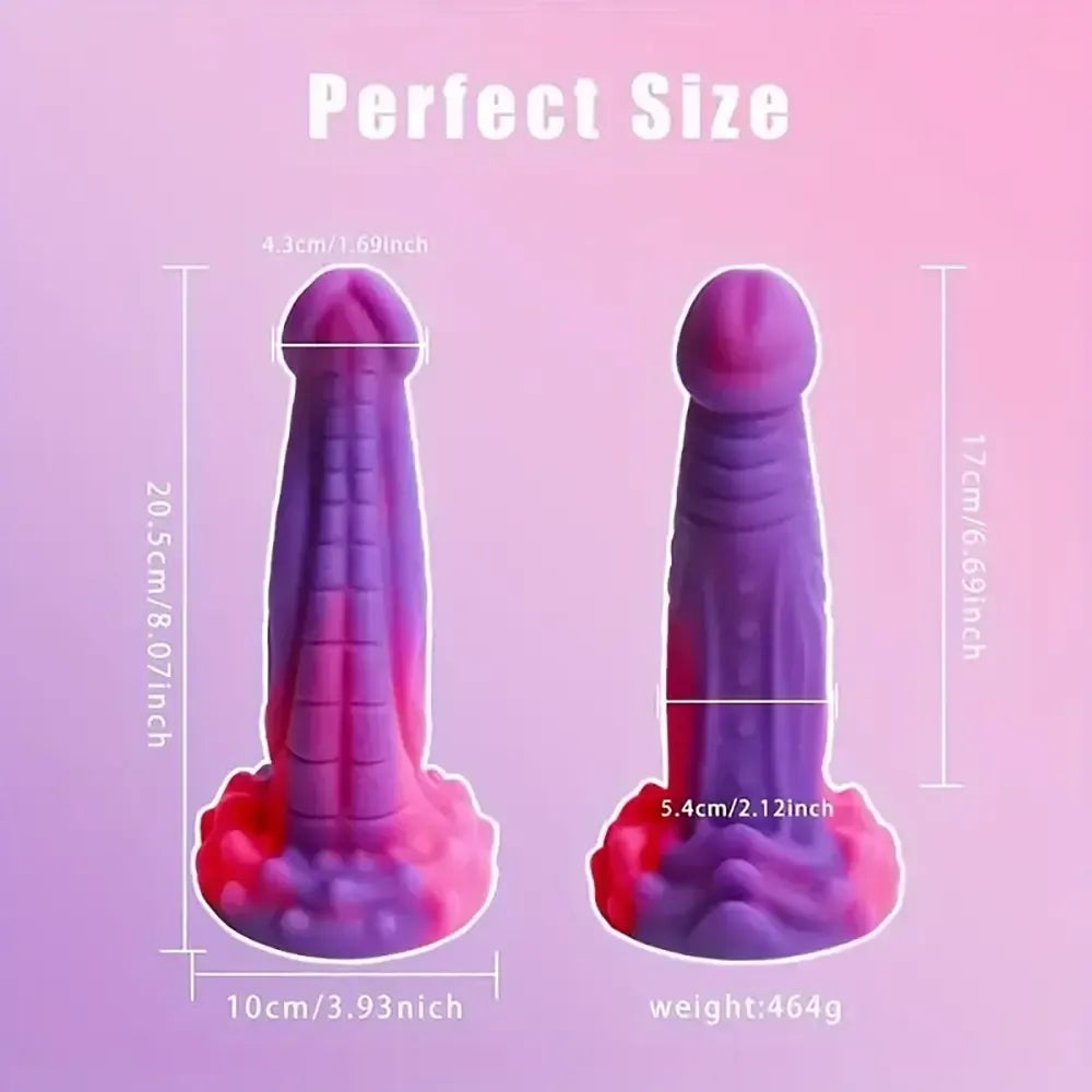 8.07in Fantasy Monster Silicone Soft Big Dildo For Intense Pleasure
