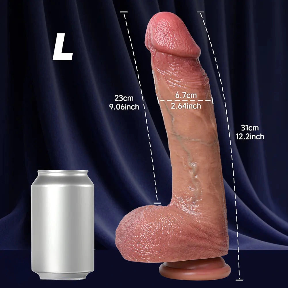 8.07in 10.24in 12.2in Realistic Dildo Soft Liquid Silicone Anal Adult Sex Toy