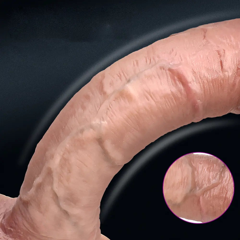 8.07in 10in Powerful Suction Cup Big Real Skin Cock Dildo Adult Clit Toy