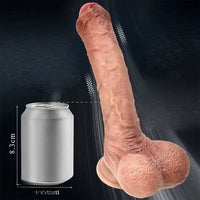 8.07in 10in Powerful Suction Cup Big Real Skin Cock Dildo Adult Clit Toy