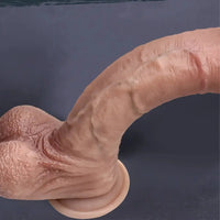 8.07in 10in Powerful Suction Cup Big Real Skin Cock Dildo Adult Clit Toy