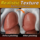 8.07in 11.02in 14.17in Curved Strap on Real Realistic Skin Texture Dildo