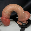 8.07in 11.02in 14.17in Curved Strap on Real Realistic Skin Texture Dildo