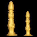 8.07in 11.22in Gold Silicone Super Large Anal Plug Dildo Anal Exercises