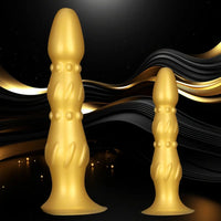 8.07in 11.22in Gold Silicone Super Large Anal Plug Dildo Anal Exercises