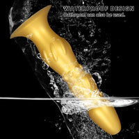 8.07in 11.22in Gold Silicone Super Large Anal Plug Dildo Anal Exercises