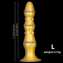8.07in 11.22in Gold Silicone Super Large Anal Plug Dildo Anal Exercises