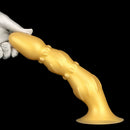8.07in 11.22in Gold Silicone Super Large Anal Plug Dildo Anal Exercises