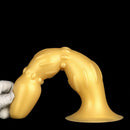 8.07in 11.22in Gold Silicone Super Large Anal Plug Dildo Anal Exercises
