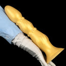 8.07in 11.22in Gold Silicone Super Large Anal Plug Dildo Anal Exercises