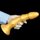8.07in 11.22in Gold Silicone Super Large Anal Plug Dildo Anal Exercises