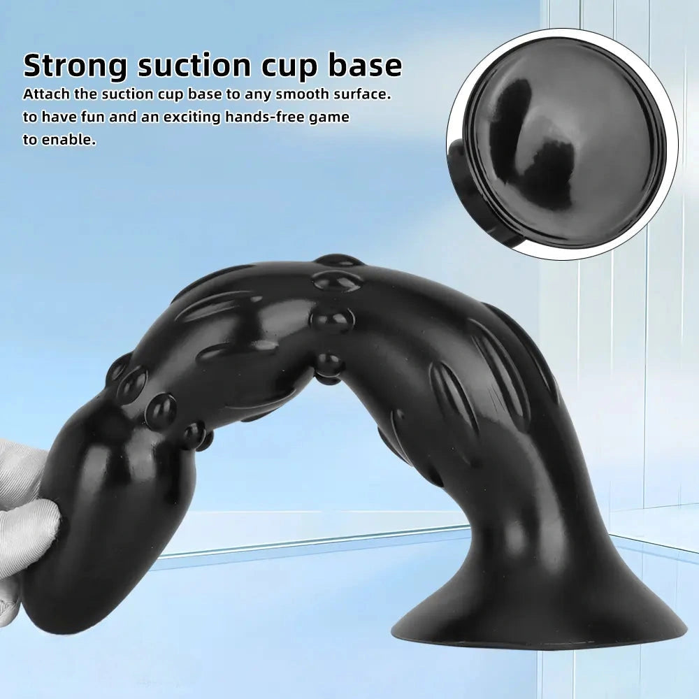 8.07in 11.22in Wearable Anal Beads Practice Anal Dilation Big Black Dildo