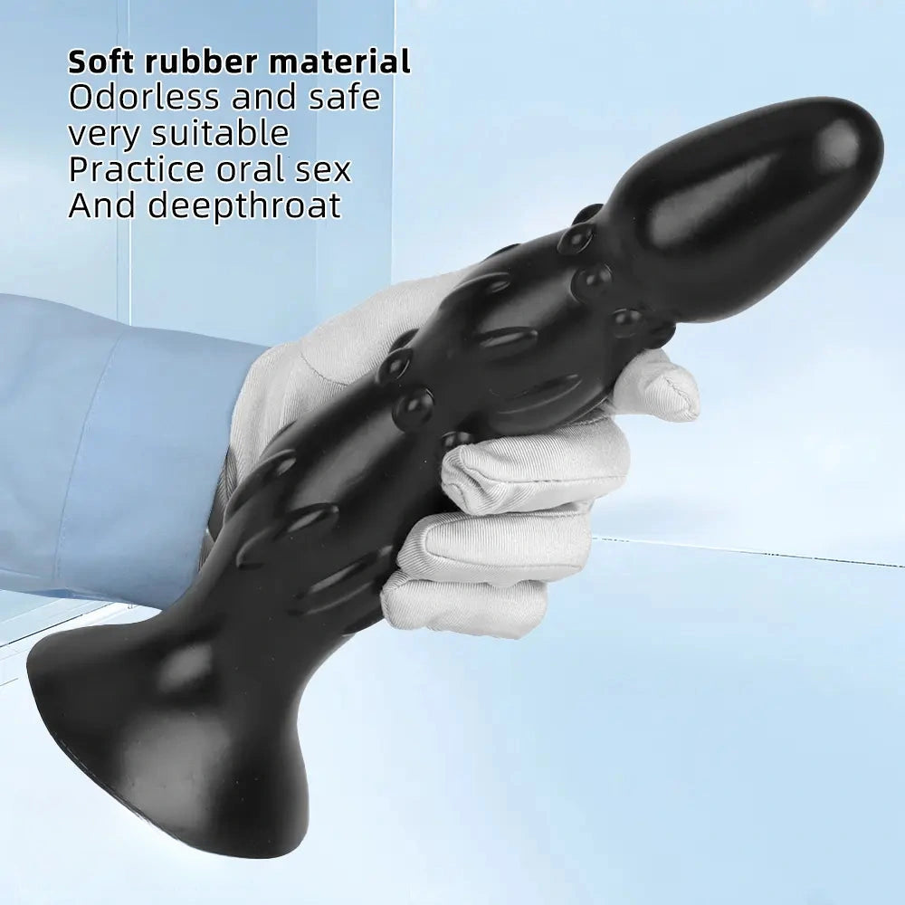 8.07in 11.22in Wearable Anal Beads Practice Anal Dilation Big Black Dildo