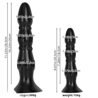 8.07in 11.22in Wearable Anal Beads Practice Anal Dilation Big Black Dildo