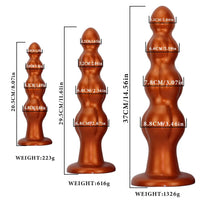 8.07in 11.61in 14.56in Muscle Anal Plug Dildo Soft Silicone Couple Anal Sex Toy