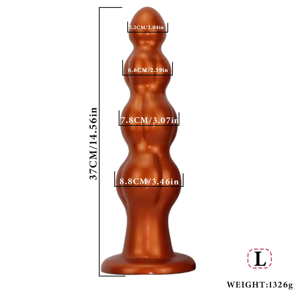 8.07in 11.61in 14.56in Muscle Anal Plug Dildo Soft Silicone Couple Anal Sex Toy