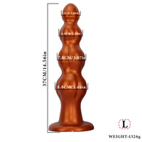 8.07in 11.61in 14.56in Muscle Anal Plug Dildo Soft Silicone Couple Anal Sex Toy